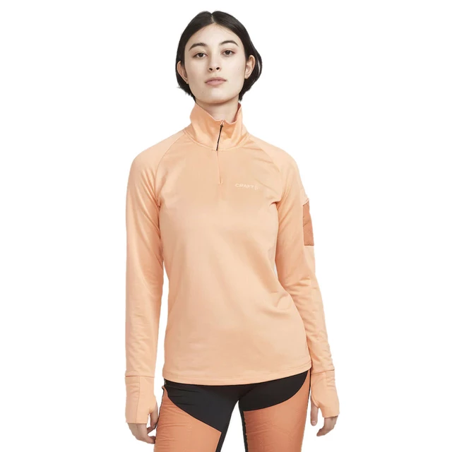 Women’s Running T-Shirt CRAFT ADV SubZ LS - Beige - Orange