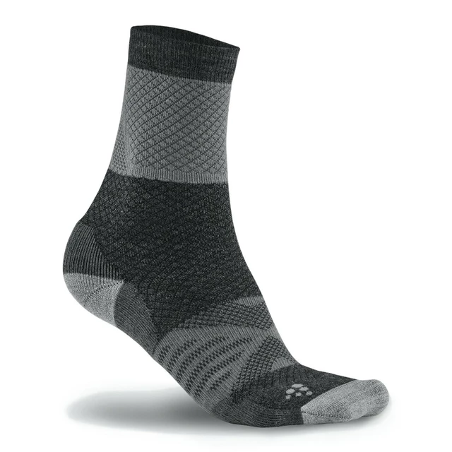 Ponožky CRAFT XC  Warm - bílá s černou - bílá s černou