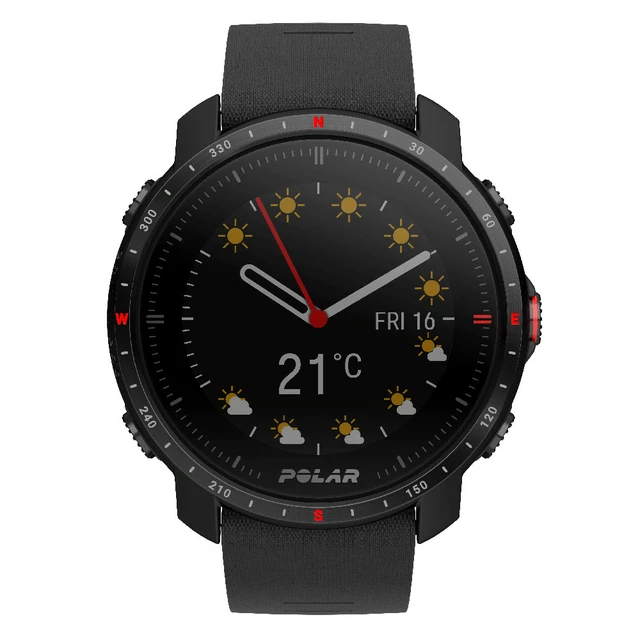 Outdoorové hodinky Polar Grit X Pro - čierna