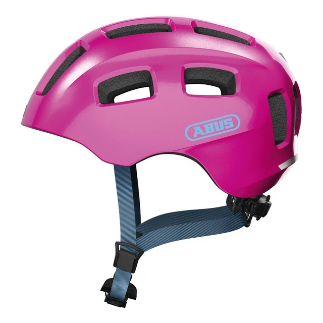 Children’s Cycling Helmet Abus Youn-I 2.0 - Velvet Black - Sparkling Pink