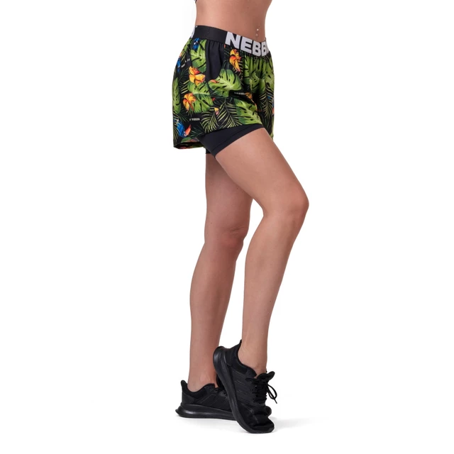 Women’s Shorts Nebbia High-Energy Double Layer 563 - Jungle Green - Jungle Green