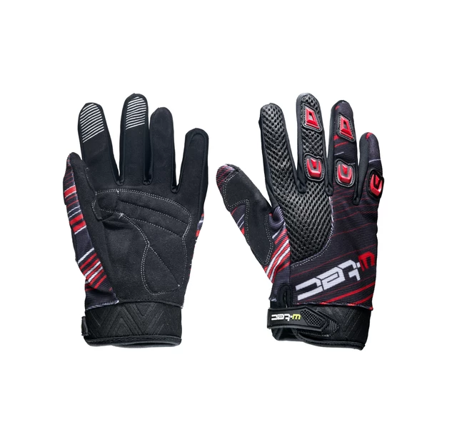 Motorradhandschuhe W-TEC NF-5301 - grün - rot