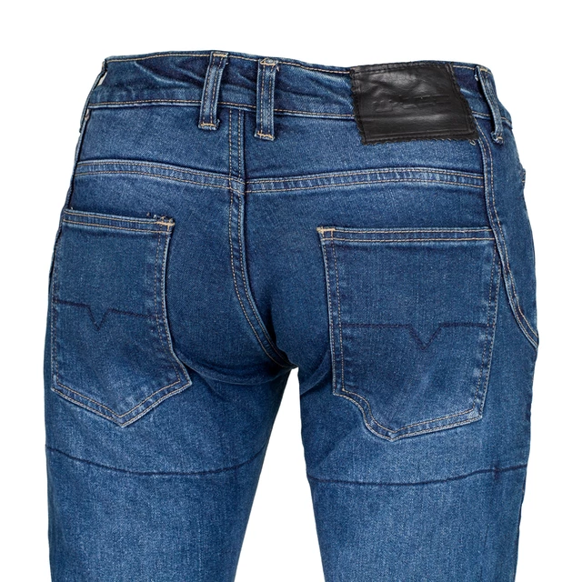 Dámske moto jeansy W-TEC Kavec - tmavo modrá