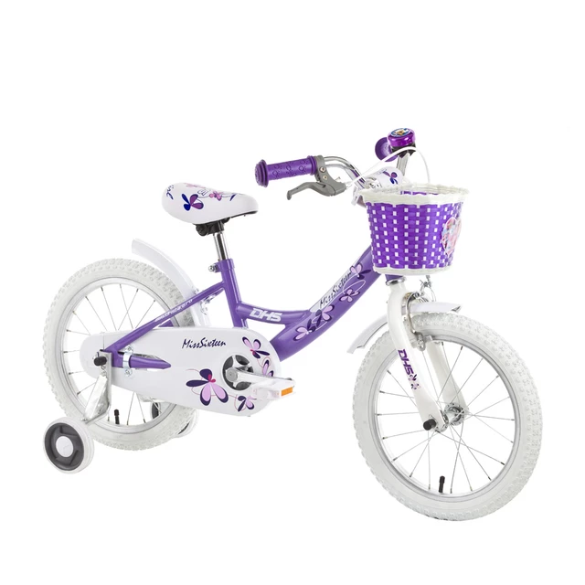 Gyermek kerékpár DHS Miss Fourteen 1404 14" - 2015 modell - lila