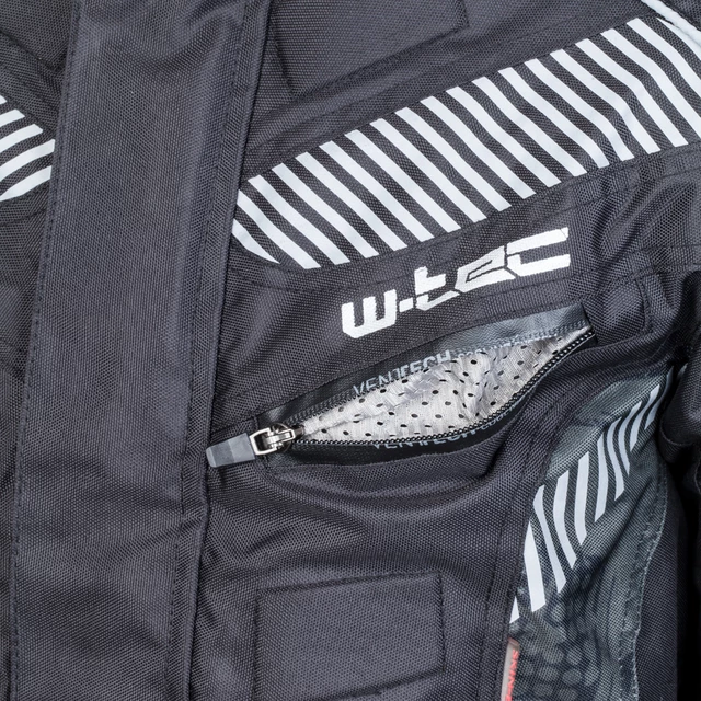 Férfi motoros kabát W-TEC Kamicer - fekete-szürke