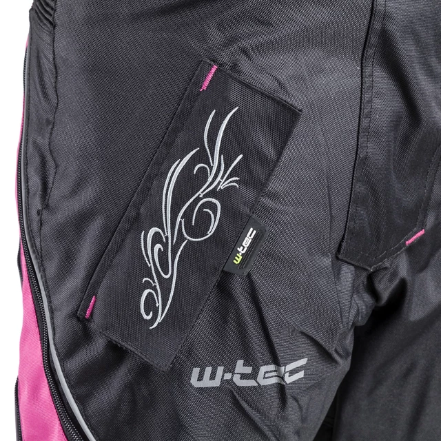 Dámské moto kalhoty W-TEC Kaajla - černo-bílá