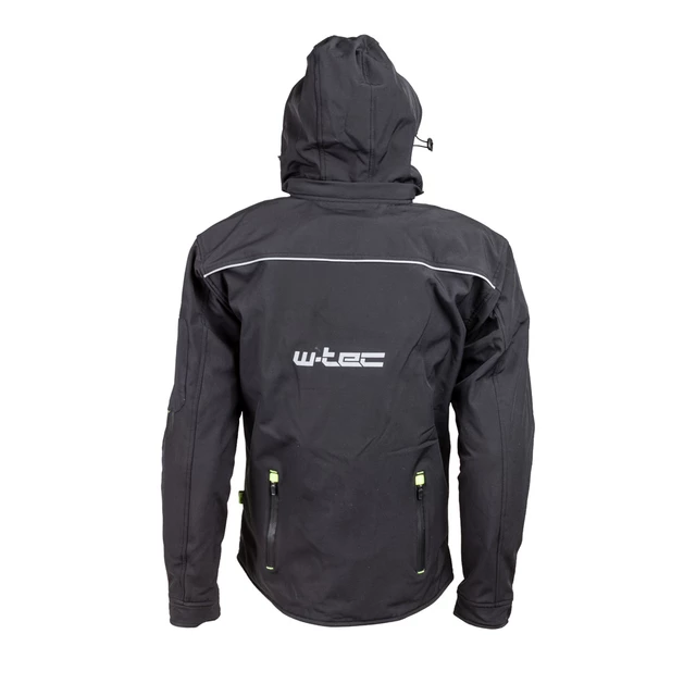 Męska kurtka motocyklowa soft-shell W-TEC Borozef - Czarno-zielony, 5XL