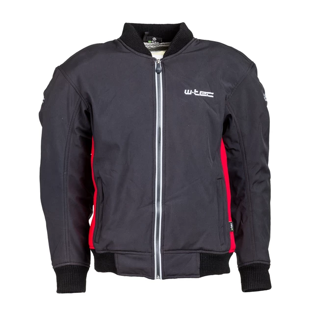 Men’s Softshell Moto Jacket W-TEC Langon - Black-Grey - Black-Red