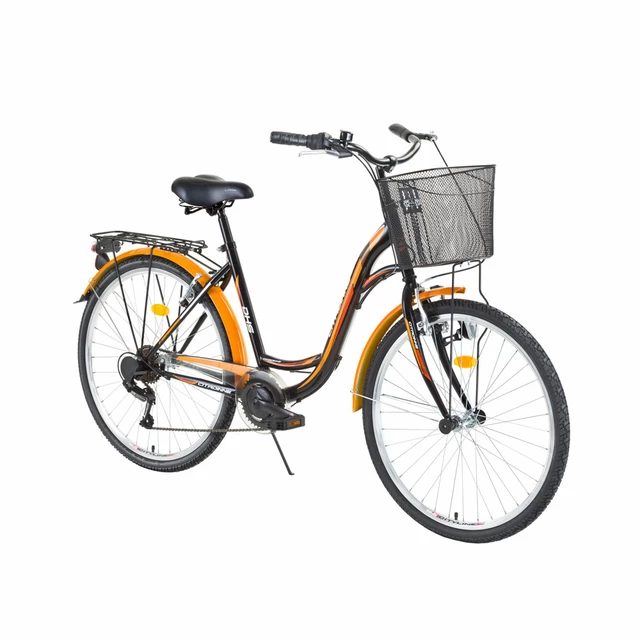 Mestský bicykel DHS Citadinne 2634 26" - model 2015 - čierno-oranžová