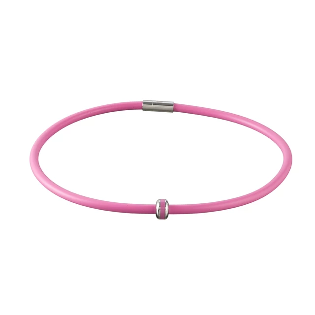 Magnetický náhrdelník inSPORTline Mely - šedá - ružová