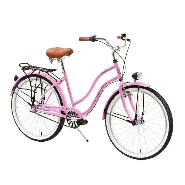 Lady's city bike DHS Cruiser 2602A 26" - model 2014 - Pink