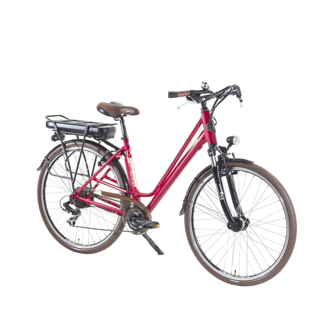Miejski rower elektryczny Devron 28122 - Czerwono-żółta
