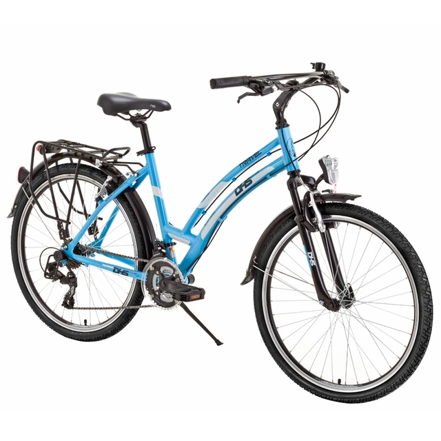 Lady's trekking bike DHS Travel 2664 26" - model 2014 - Blue-White