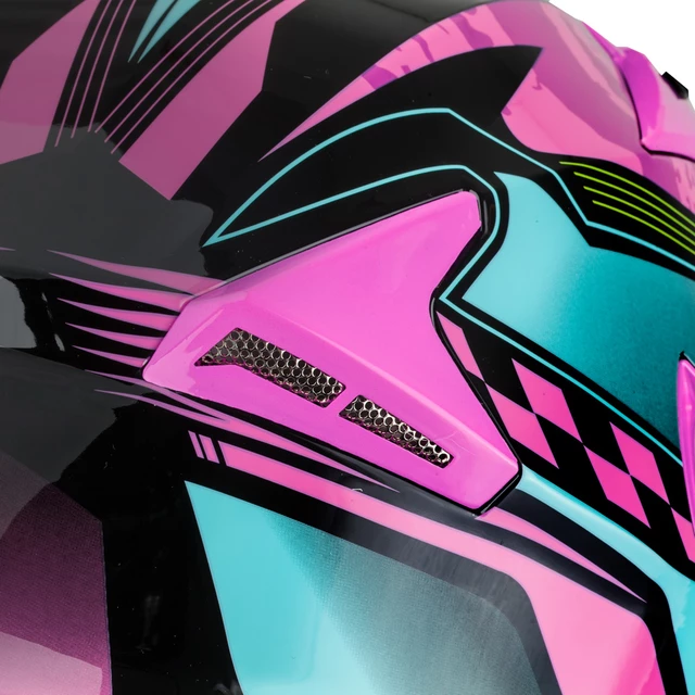 Kask motocyklowy szczękowy z blendą W-TEC YM-925 Magenta