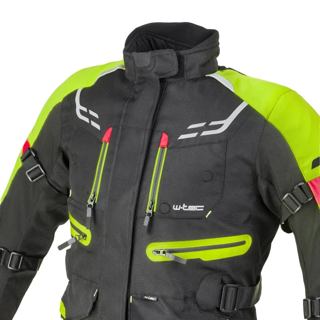 Dámska moto bunda W-TEC Ventura Lady - čierna-fluo žltá