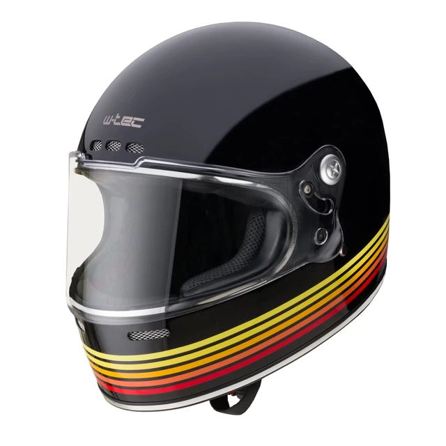 Kask motocyklowy pełny W-TEC Cruder Bismar - czarno-czerwono-żółty - czarno-czerwono-żółty