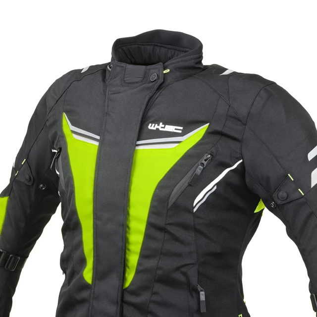 Női motoros kabát W-TEC Brandon Lady - fekete-fluor sárga