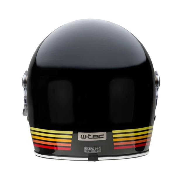 Motorcycle Helmet W-TEC Cruder Bismar - Black-Red-Yellow