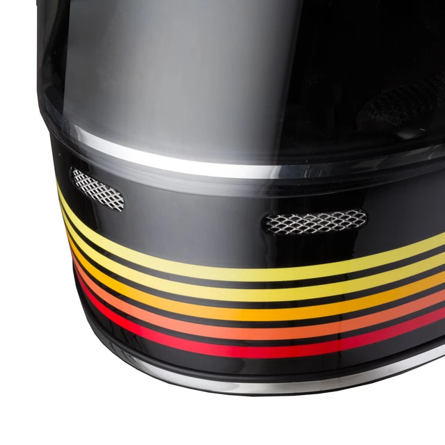 Moto čelada W-TEC Cruder Bismar - črno-rdeča-rumena