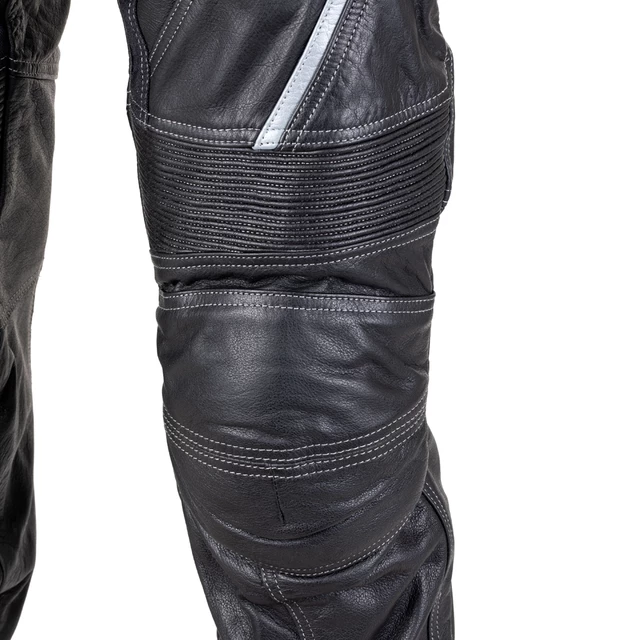 Kožené moto nohavice W-TEC Vilglen - čierna