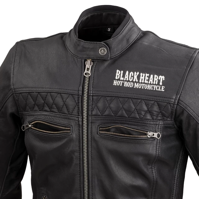 Dámská kožená moto bunda W-TEC Black Heart Raptura - černá