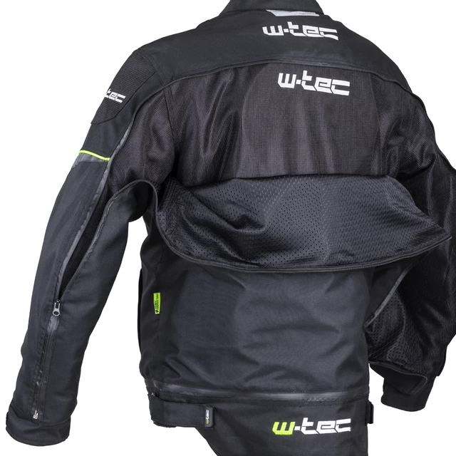 Men’s Motorcycle Jacket W-TEC Progair - Black-Fluo