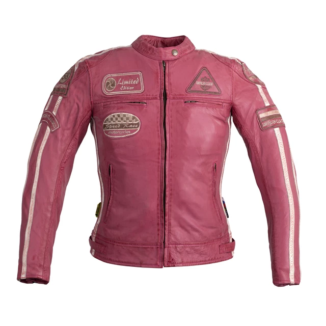 Dámska kožená moto bunda W-TEC Sheawen Lady Pink - ružová - ružová