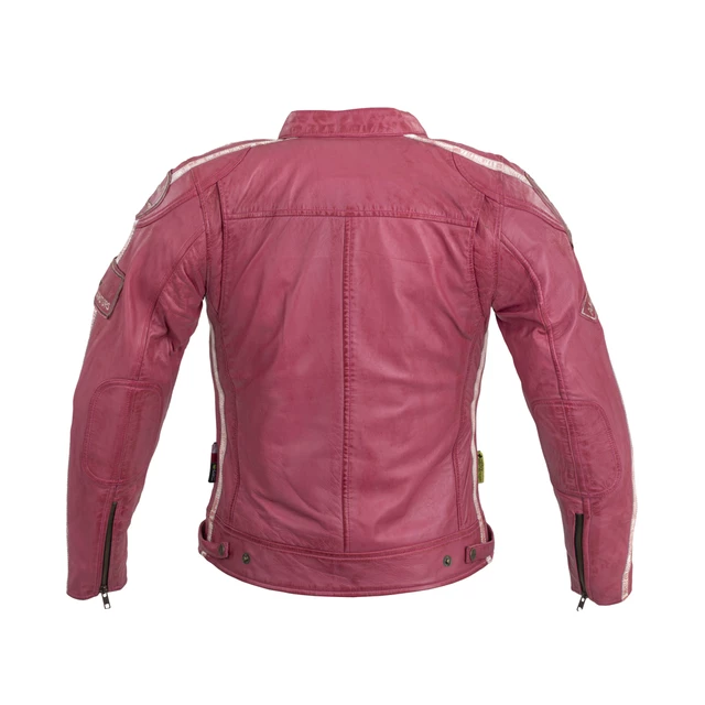Női motoros bőrkabát W-TEC Sheawen Lady Pink - rózsaszín