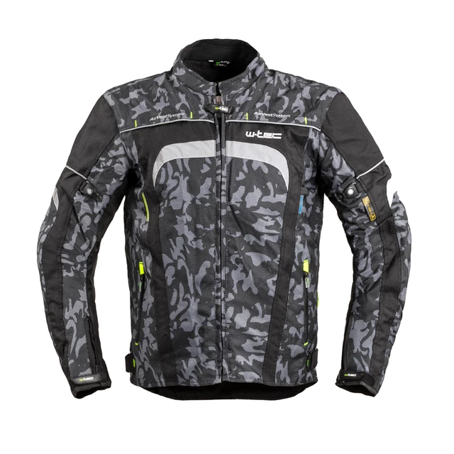 Men’s Motorcycle Jacket W-TEC Torebaro - Black-Grey Digi-Camo