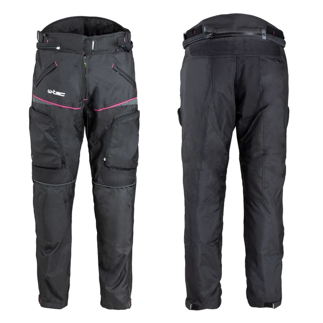 Damskie spodnie motocyklowe W-TEC Propant Lady - Czarno-różowy - Czarno-różowy