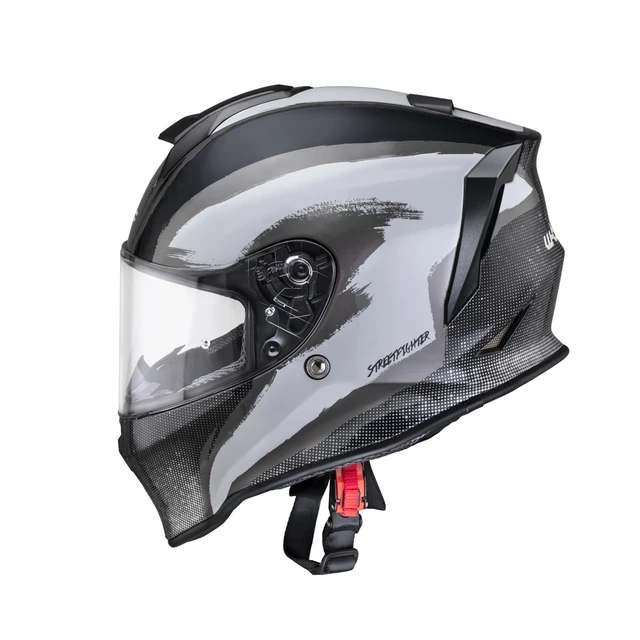 Motorcycle Helmet W-TEC Integra Graphic - Black-White