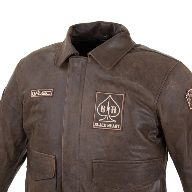 Men’s Leather Jacket W-TEC Black Heart Bomber