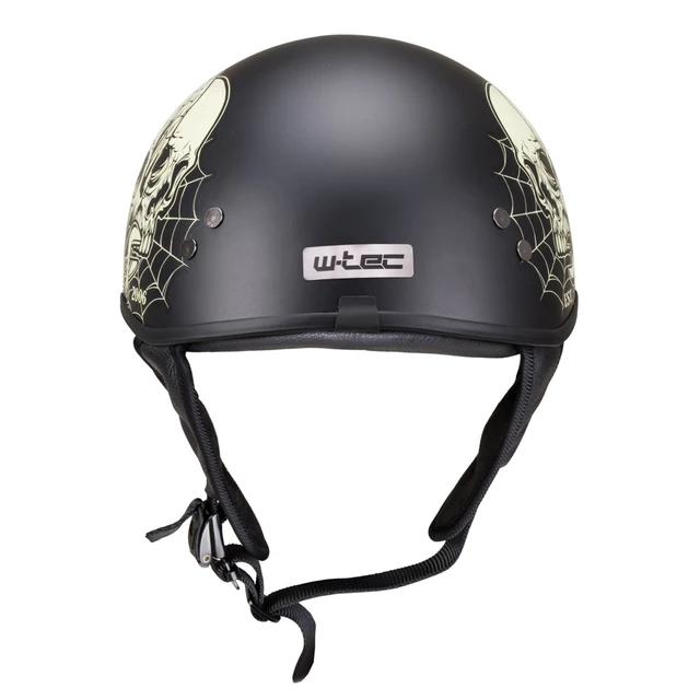 Motorcycle Helmet W-TEC Black Heart Rednut - Skulls/Matt Black