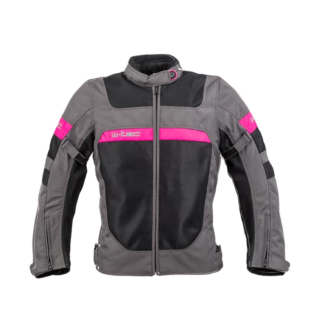 Női nyári motoros kabát W-TEC Monaca - Fekete Háló-Rózsaszín - Fekete Háló-Rózsaszín