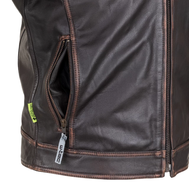 Leather Motorcycle Jacket W-TEC Embracer - Vintage Dark Brown