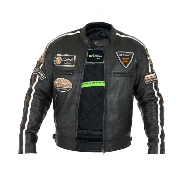 Men’s Leather Motorcycle Jacket W-TEC Sheawen