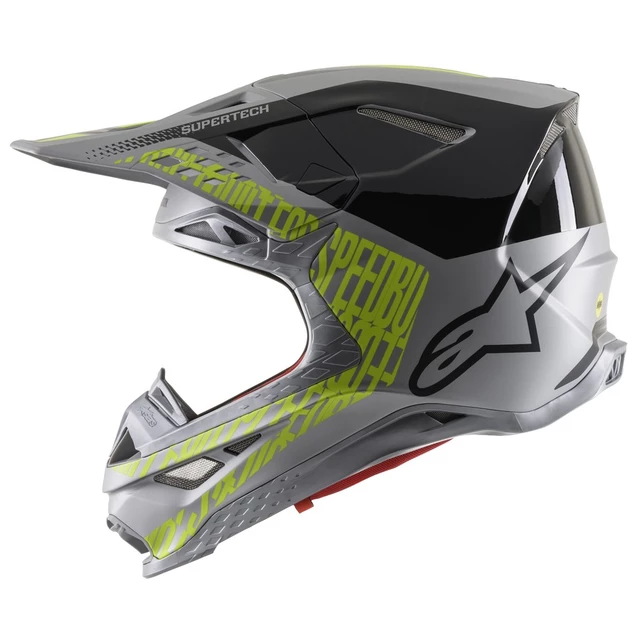 Moto prilba Alpinestars Supertech S-M8 Triple MIPS šedá/žltá fluo/čierna