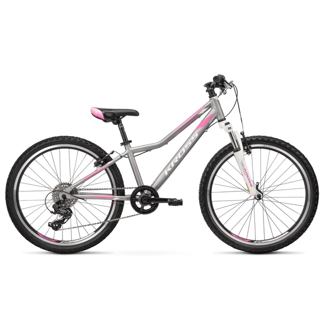 Junior Girls’ Bike Kross Lea JR 2.0 24” – 2020 - Silver/Pink/White