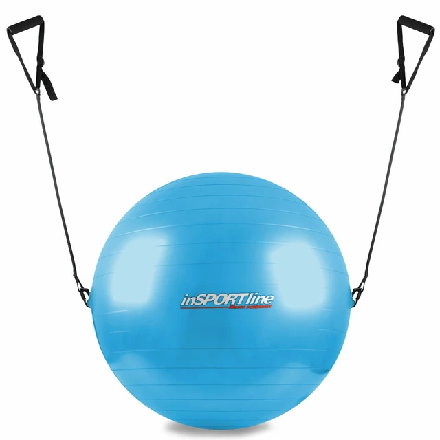 Piłka gimnastyczna z linkami 65cm inSPORTline - Niebieski
