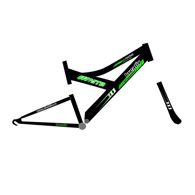 Detský bicykel  DHS Kreativ 2441 - čierno-zelená