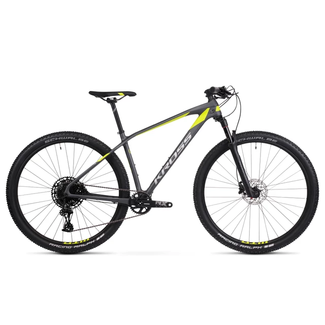 Horský bicykel Kross Level 12.0 29" - model 2020 - grafitová/limetková/strieborná