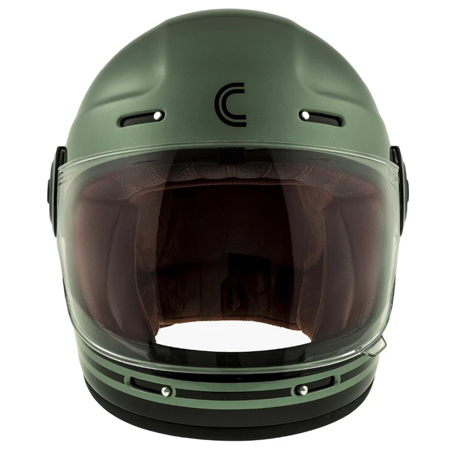 Motorcycle Helmet Cassida Fibre Super Hooligan Black/Metallic Green/Gray