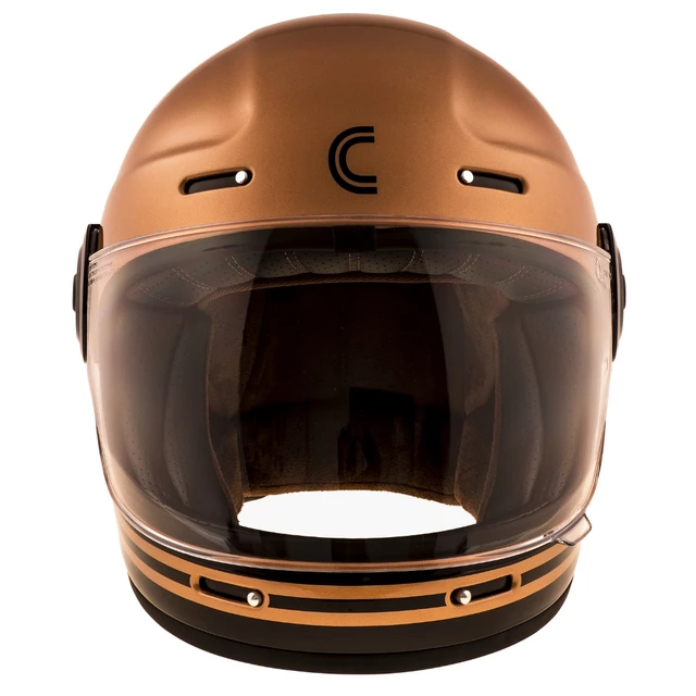 Motorcycle Helmet Cassida Fibre Super Hooligan Black/Metallic Copper/Gray