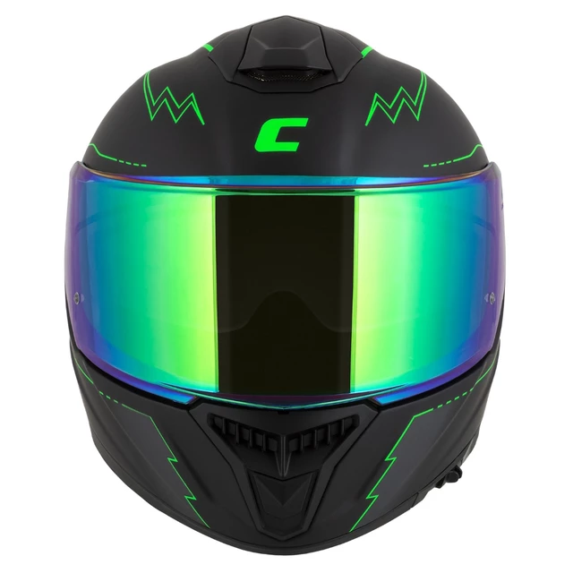 Motorradhelm Cassida Integral GT 2.1 Flash schwarz matt/grün fluo/dunkelgrau