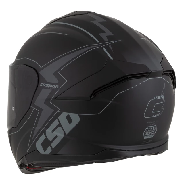Motorcycle Helmet Cassida Integral GT 2.1 Flash Matte Black/Dark Gray