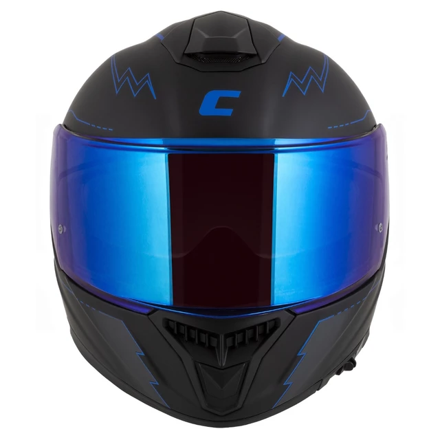 Motorradhelm Cassida Integral GT 2.1 Flash schwarz matt/metallic blau/dunkelgrau