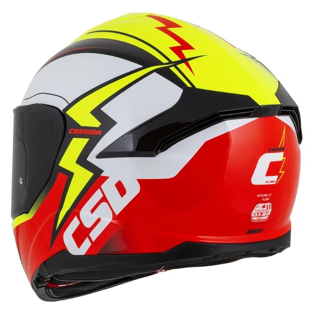 Motorcycle Helmet Cassida Integral GT 2.1 Flash Fluo Yellow/Fluo Red/Black/White