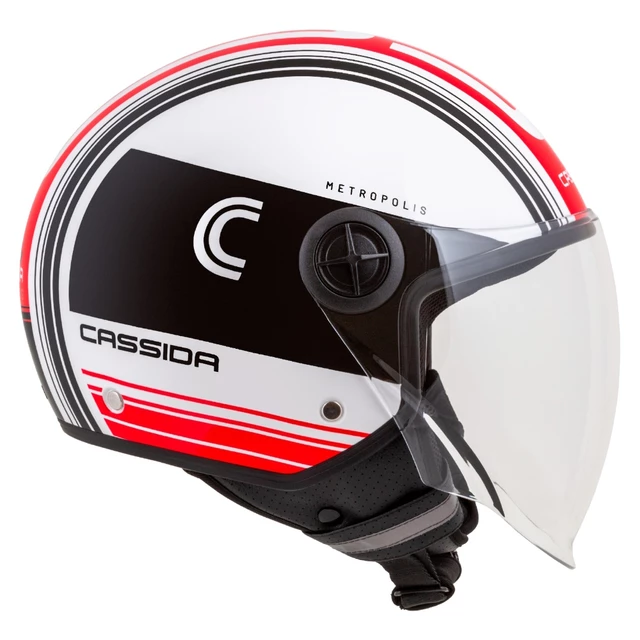 Motorcycle Helmet Cassida Handy Metropolis Black/White/Red