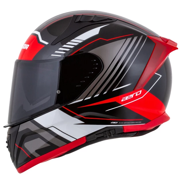 Motorcycle Helmet Cassida Aero Drome Black Pearl/Red/White/Gray