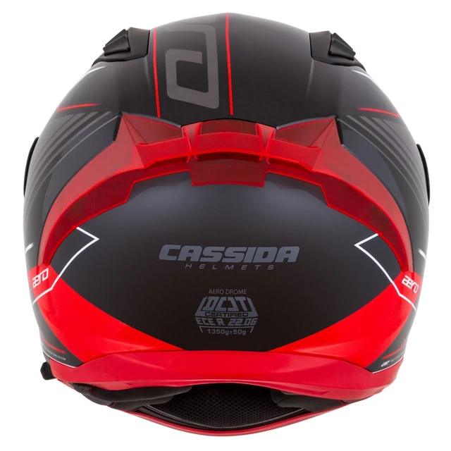 Motorcycle Helmet Cassida Aero Drome Black Pearl/Red/White/Gray